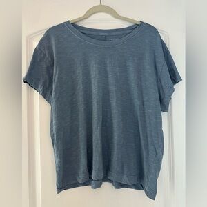 Anthropologie Pilcro Slate Blue Short Sleeve Tee Crew Neck, XL